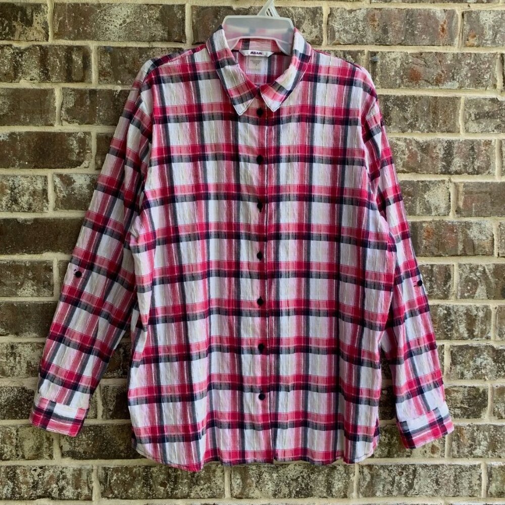 Alia Women's Size 18 Button Up Top Blouse Long Sleeves